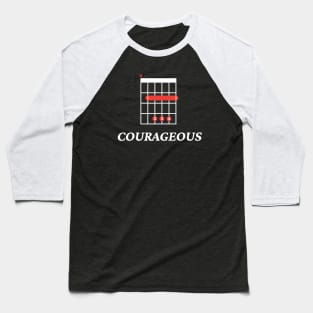 B Courageous B Guitar Chord Tab Dark Theme Baseball T-Shirt